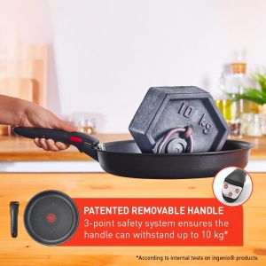 Set tigai Tefal Ingenio Easy Cook Clean L1599602 7 piese negru cu maner detasabil antiaderent - Img 5