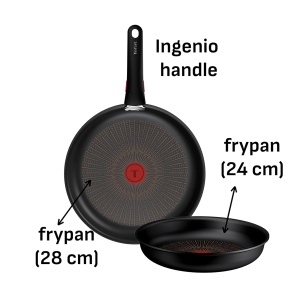 Set tigaie Tefal Ingenio Explore 3 piese, antiaderent, design compact, negru - Img 7