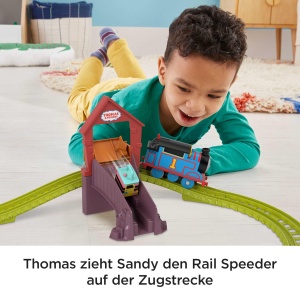 Set tren Fisher-Price HDY58 Thomas Friends 18 piese cu locomotiva motorizata albastru - Img 3
