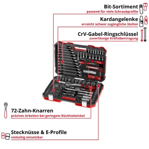 Set unelte Einhell 233 piese Chei, bituri, extensii si adaptoare - Img 4