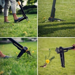 Set unelte gradinarit Fiskars 4 piese, Xact Unkrautstecher, Solid Kombihacke, Solid Blumenkelle, Solid Bypass-Gartenschere P121 - Img 3