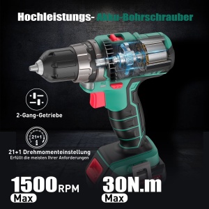 Set Unelte Universale HYCHIKA DIY cu Bormasina cu Acumulator 12V Cuplu 30Nm 104 Piese - Img 2
