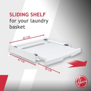 Set universal de stivuire Hoover cu raft glisant pentru masini de spalat si uscatoare - Potrivit pentru masini de spalat cu adancime 47-62 cm - Econom - Img 6