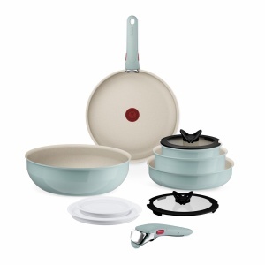 Set vase de gatit Tefal Ingenio Serenity 11 piese design compact antiaderent Mineralia