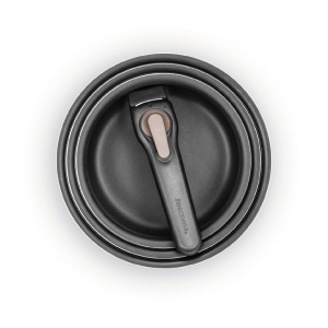 Set vase de gatit Tescoma VARIO, 4 piese, cu maner detasabil, negru - Img 2