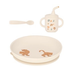 Set vase pentru bebelusi Babymoov Little Roar 3 piese BPA-free 9 luni silicon rezistent