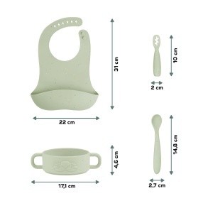 Set vase pentru bebelusi Babymoov Mini Arty 4 piese silicon BPA free - Img 7
