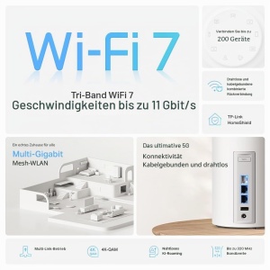Set Wi-Fi Mesh TP-Link Deco BE65 Pro, Tri-Band, 2 unitati - Img 4