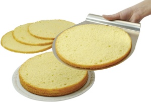 Set Zenker 7705 Patisserie pentru Taiere Torturi Inox O2628 cm cu Cutit si Suport - Img 5