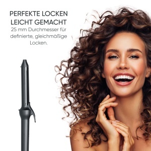Severin LS 0822 Lockenstab 25mm Mat Negru Tehnologie Ioni - Img 3