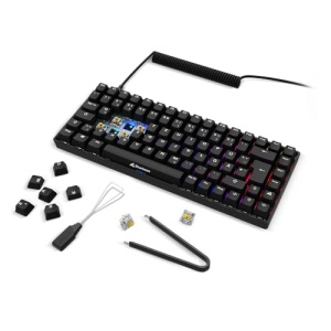 Sharkoon Skiller SGK50 S3 PBT Negru, Tastatura pentru jocuri RGB, Gateron G PRO 3.0 Galben, 75% Aspect - Img 8