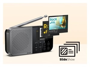 SHARP DR-P520GY Radio digital portabil DABDABFM cu RDS USB Bluetooth 53 Memorie pentru 120 de posturi mufa de 35 mm functie de ceas cu alarma grinegru - Img 5