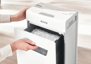 Shredder de documente Leitz IQ 6M Premium P5, 6 foi, 18L, design elegant - Img 4