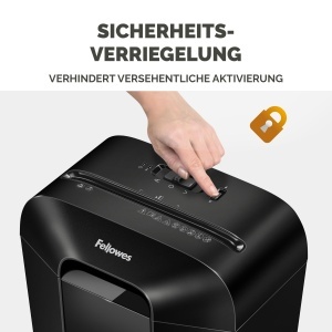 Shredder Fellowes LX41, 8 foi, 4x12 mm, negru - Img 4