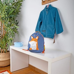 SIGIKID 25225 Mini Rucsac Fox Rucsac pentru copii pentru cresa, cresa, excursii recomandate fetelor si baietilor de la 2 ani, Albastru/Portocaliu 29 cm - Img 2
