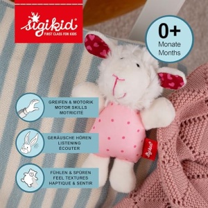 SIGIKID 41189 Zornaitor Oaie Stele Rosii Fetita si Baiat Jucarie pentru Bebelusi Recomandat de la nastere roz - Img 2