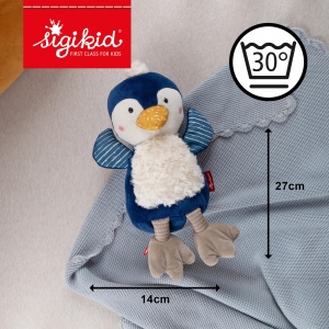 SIGIKID 43274 Penguin Patchwork Sweety, plus, jucarie de plus, animal de plus, moale dragalas, culori clasice, de la 3 luni - Img 3