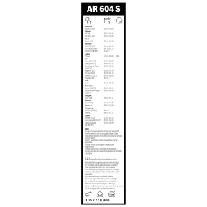 Silenziator cu Aerotwin Original BOSCH AR604S, Set 2 Bucati, Lungi 600mm si 450mm - Img 3