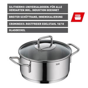 Silit Extra Cook Bratentopf 20 cm Crominox Otel Inoxidabil Inductie - Img 2