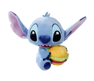 Simba Disney Stitch Plus Albastru 25cm Cu Burger In Mana