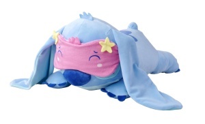 Simba Toys Disney Snuglets Stitch 40cm Plus Jucarie Moale cu Masca de Somn si Greutate 1500g