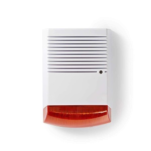 Sirena Dummy de Securitate - Design Realist, IP44, Portabila, PortocalieAlb