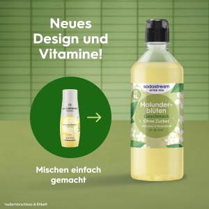 Sirop pentru bauturi SodaStream Holunderblute fara zahar, 4 x 440 ml - Img 3