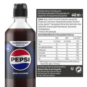 Sirop pentru bauturi Sodastream Pepsi Zero, 4 x 440 ml, fara zahar - Img 2