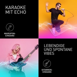Sistem audio de inalta performanta Panasonic SC-TMAX45E-K cu Bluetooth, 1000W, iluminare integrata, USB, intrare optica pentru televizor, intrari pentru chitara si microfon pentru karaoke, negru - Img 8