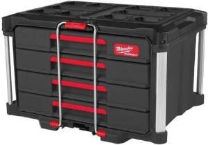 Sistem de depozitare Milwaukee Packout cu 4 sertare, negru