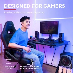 Sistem de difuzoare pentru jocuri Trust Gaming GXT 38 2.1 cu subwoofer (pentru tableta smartphone/PC, 120 wati), 19023, negru/rosu - Img 3