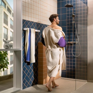 Sistem de dus hansgrohe Activera S 240 EcoSmart, crom, cu termostat si 2 tipuri de jeturi - Img 9