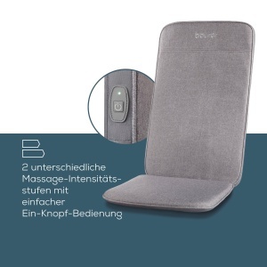 Sistem de Masaj Shiatsu Beurer MG 202, 2 Intensitati, Design Modern, Gri - Img 3