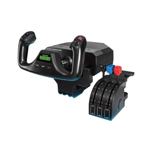 Sistem de zbor Logitech G Saitek Pro Flight Yoke, cu 5 axe, USB, negru