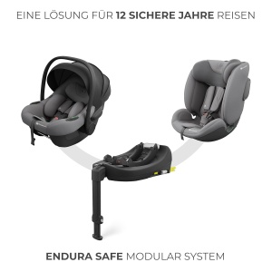 Sistem modular pentru copii KINDERKRAFT ENDURA SAFE, 3in1, gri, ultraleicht, cu baza rotativa - Img 6