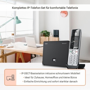 Sistem telefonie IP Gigaset BasicLine IP Comfort 500HX, HD, Argintiu-Negru - Img 2