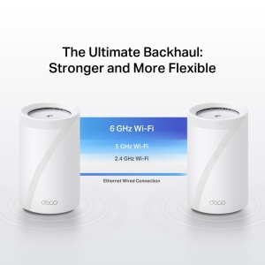 Sistem Wi-Fi Mesh TP-Link Deco BE68, Tri-Band, 14 Gbps, 3 unitati - Img 5