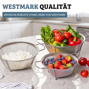 Sita Stand Westmark, 18 cm, inox, cu manere, usor de curatat - Img 13