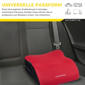 Sitzerhohnung Auto pentru Copii Dunlop, Ergonomica, Rosu, ECE R129, 135-150 cm - Img 4