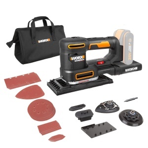 Slefuitor electric WORX WX820.9 5-in-1, 20V, Negru