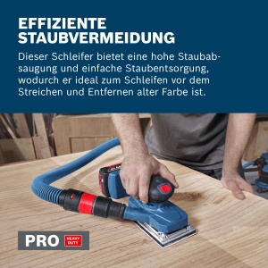 Slefuitor Excentric Bosch GSS 18V-18, 18V, cu Sistem de Aspirare a Prafului - Img 4