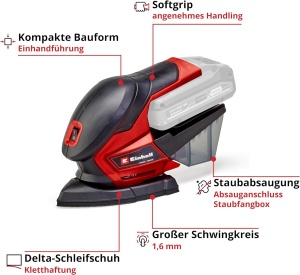 Slefuitor multifunctional Einhell TE-OS 18150 Li-Solo 18V Sistem Extreme Fix - Img 3