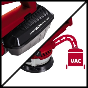 Slefuitor orbital aleatoriu Einhell TE-RS 40 E (400W, 12.000-24.000 rata de oscilatie 1/min, diametru disc 125mm, aspirare activa a prafului, cutie de filtrare) - Img 7