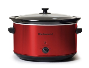 Slow Cooker Elite Gourmet MST-900RXT, 8L, 300W, Culoare Metallic-Rot