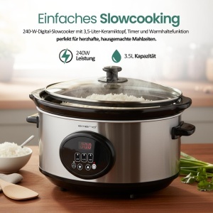 Slow Cooker Emerio SC-129406 3.5L, 240W, vas ceramic - Img 2
