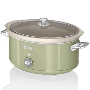 Slow Cooker Swan Retro SF17031GNEU, 6.5L, 320W, Verde, Design Vintage