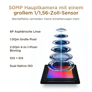 Smartphone TCL P80, 256GB, 50MP, 6.83 AMOLED, Gold - Img 7