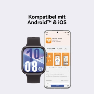 Smartwatch HUAWEI Watch FIT 4 Tracker Fitness 10 Zile Autonomie Compatibil Android iOS Gri - Img 8