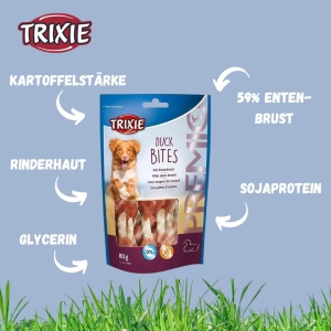 Snackuri pentru caini TRIXIE Premio Duck Bites, 80 g, cu carne de rata, fara gluten - Img 3