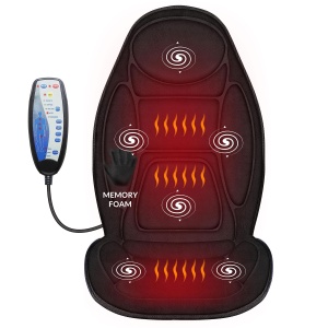 Snailax Perna de Masaj cu Spuma Memory Functie de Vibratie si Incalzire pentru Spate si Coapse